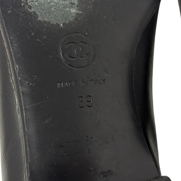 Chanel Interlocking CC Black Leather Loafer Size EU 39 - Picture 7 of 9